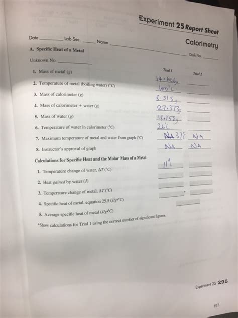 box of specific heat metals for experimt 25|Experiment 25 – Calorimetry (Enthalpies and Specific Heats).